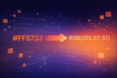 Web geliştiriciler için HEX'ten RGB'ye renk dönüşüm konsepti